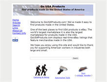 Tablet Screenshot of gousaproducts.com